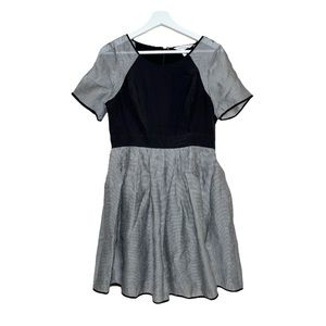 Bcbgeneration | Black White Short Sleeve Striped Skater Whimsygoth Dress Size 8